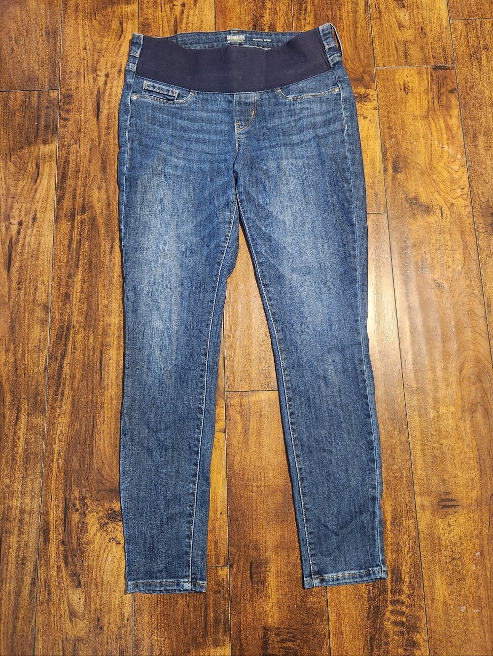 Signature Levi Strauss Co Maternity Skinny Jeans Full Panel Size Small